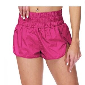 Free People Movement The Way Home Shorts Magenta Pink High Rise Running Womens L